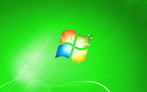  Green Windows 7 kertas dinding