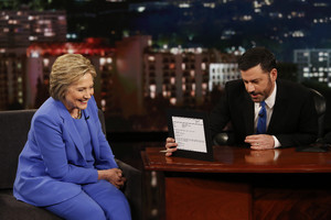  Hillary Clinton with Jimmy Kimmel