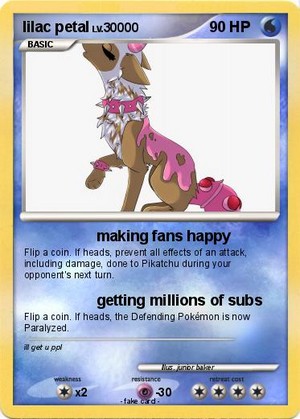  lila Petal pokemon card