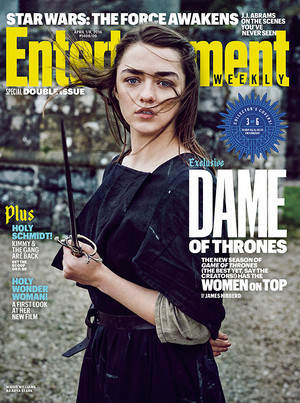  Maisie Williams as Arya Stark in Entertainment Weekly Cover