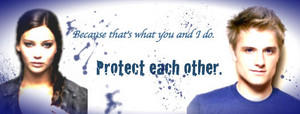  Peeta/Katniss Banner - Protect Each Other