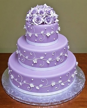  Purple wedding cake