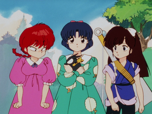  Ranma-chan, Akane with P-chan, and Ukyo