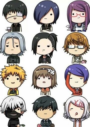  Tokyo Ghoul characters Чиби
