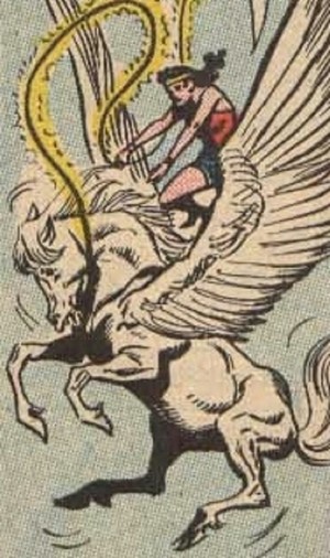  Wonder Woman rides on her Peagsus