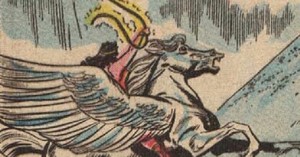 Wonder Woman rides on her Peagsus