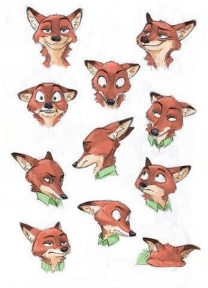  Zootopia Nick Wilde's facial expressions