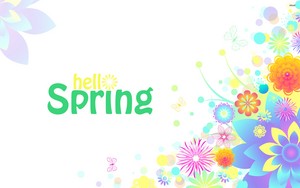  colorful spring text