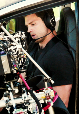  Jamie Dornan filming a scene in Fifty Shades Darker set {May 2nd, 2016}