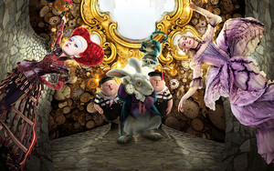  Alice Through The Looking Glass - The White Rabbit, The Red क्वीन and The White क्वीन