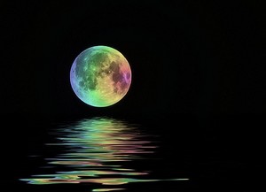 Colorful moon