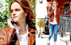  Emma Watson Has Breakfast In The West Village on April, 25