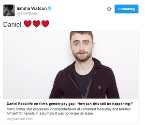  Emma Watson posted about Daniel Radcliffe