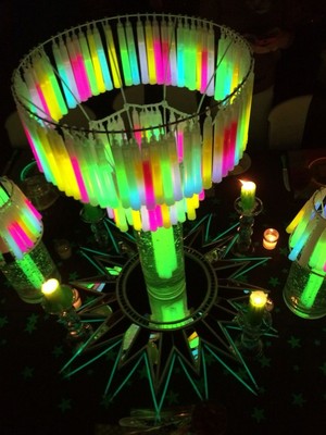 Glow stick chandelier