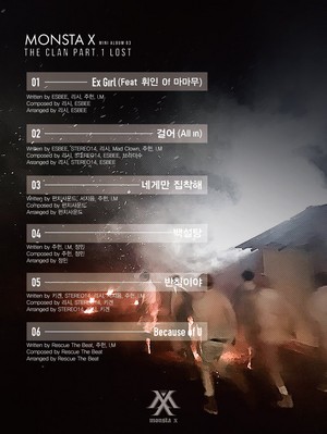  MONSTA X Shares Track liste For 3rd Mini Album