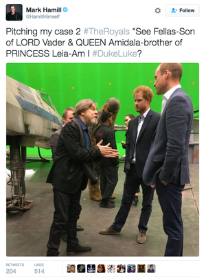  Mark Hamill meets the royals