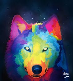  regenbogen wolf 2