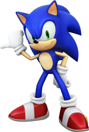  Sonic Pointing to his right while :)