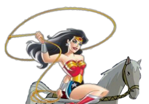  Wonder Woman riding Winged Victory
