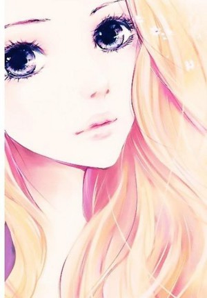  Beautiful blonde Аниме girl