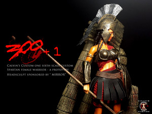  Calvin's Custom One Sixth Scale Custom " 300 1" Spartan Female Warrior