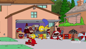 Homer Simpson and Ned Flanders gifs
