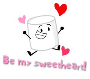  marshmallow, caramella gommosa e molle Valentine