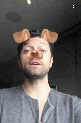 Misha on Snapchat with Dog filter