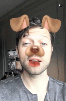  Misha on Snapchat with Dog filter