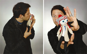  Misha with a Cas doll