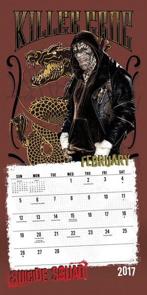  Suicide Squad 2017 Calendar - February - Killer Croc