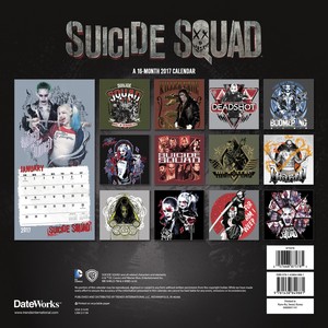  Suicide Squad - 2017 uithangbord Calendar - Back