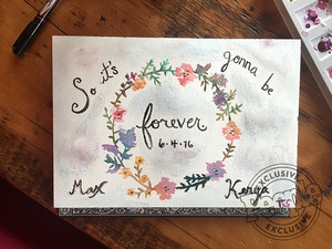  Taylor Swift's hand made card for a fã on his Wedding