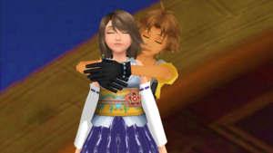  Tidus and Yuna Together Forever Final Fantasi X. say Goodbye.