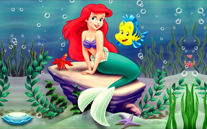  Walt Disney mga wolpeyper - Sebastian, Princess Ariel & dapa