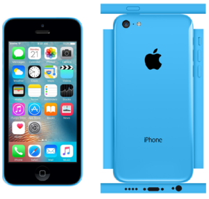  iPhone 5c Papercraft Blue (iOS 9)