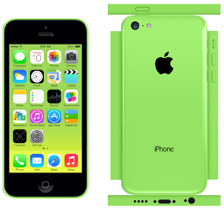 iPhone 5c Papercraft Green