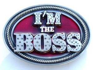  i m the boss belt buckle 