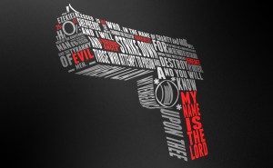  pistol gun pulp fiction typography Rekaan kertas-kertas dinding
