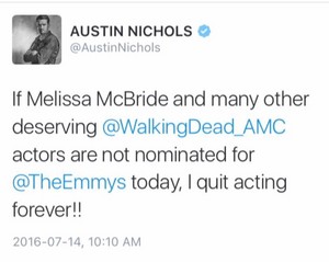 Austin Nichols gets mad at Emmy Snub