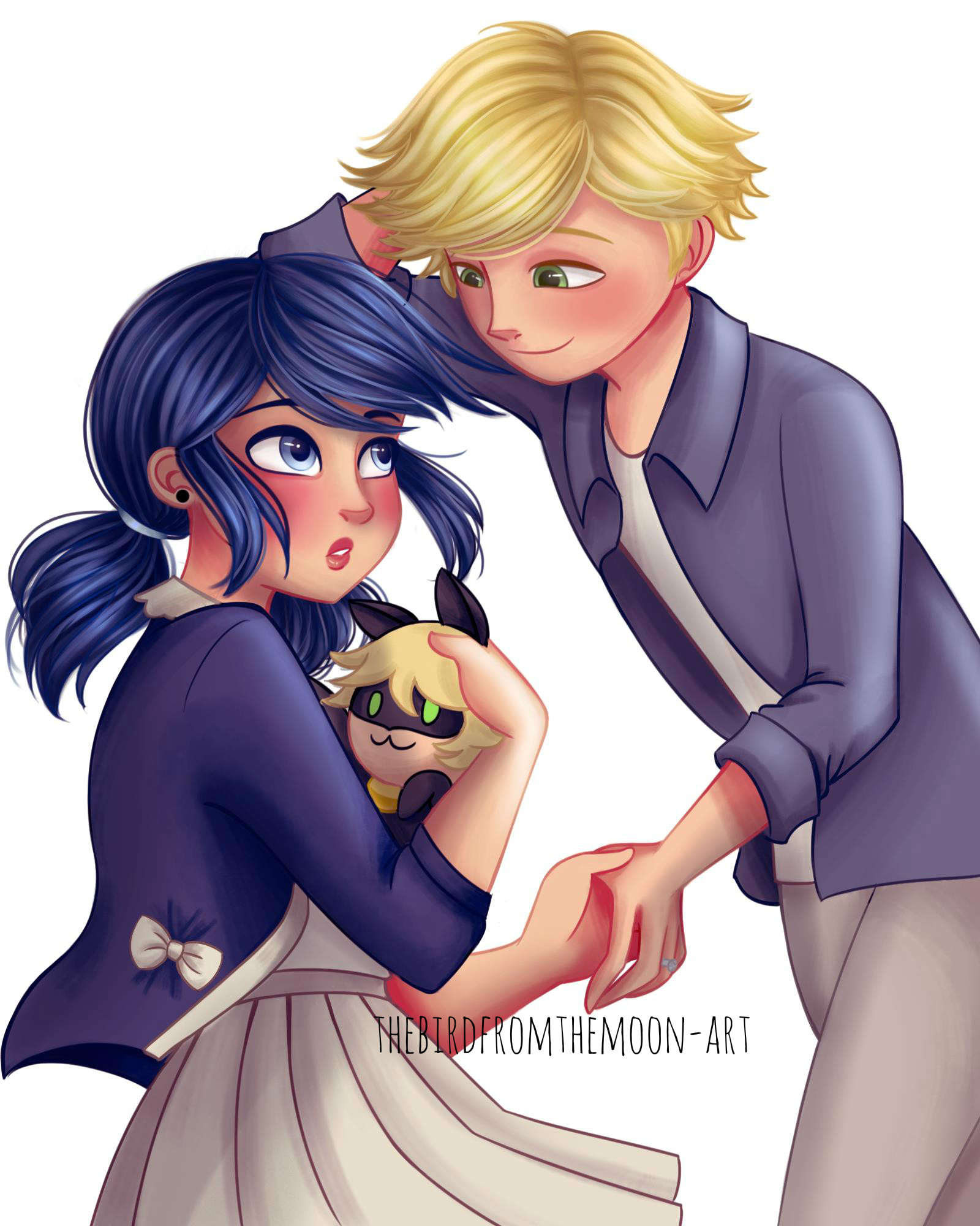 Marinette and Adrien.