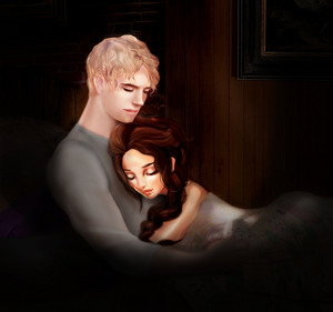  Peeta/Katniss Drawing - No One Else's Arms Have Made Me Feel This 안전한, 안전