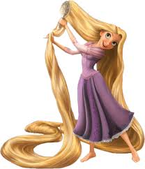  Rapunzel brushing her hair