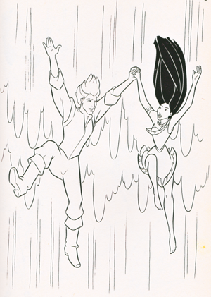  Walt Disney Coloring Pages - Captain John Smith & Pocahontas