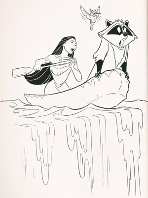  Walt disney Coloring Pages - Pocahontas, Flit & Meeko