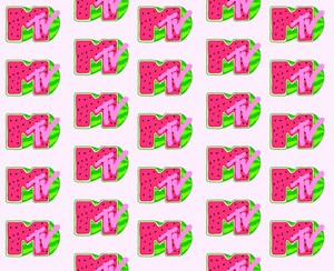  watermelon, tikiti maji MTV Logo karatasi la kupamba ukuta