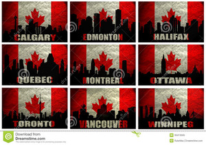  collage famous canadian cities winnipeg halifax calgary edmonton quebec montreal ottawa toronto vanc
