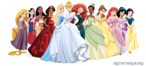  Disney Princesses with Elena (Coronation Dress)
