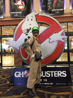 "Never fear... Ghostbuster Luigi is here!"