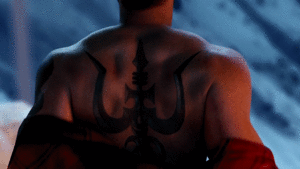  Ajay Devgn Shirtless Shivaay Back Trident Tattoo